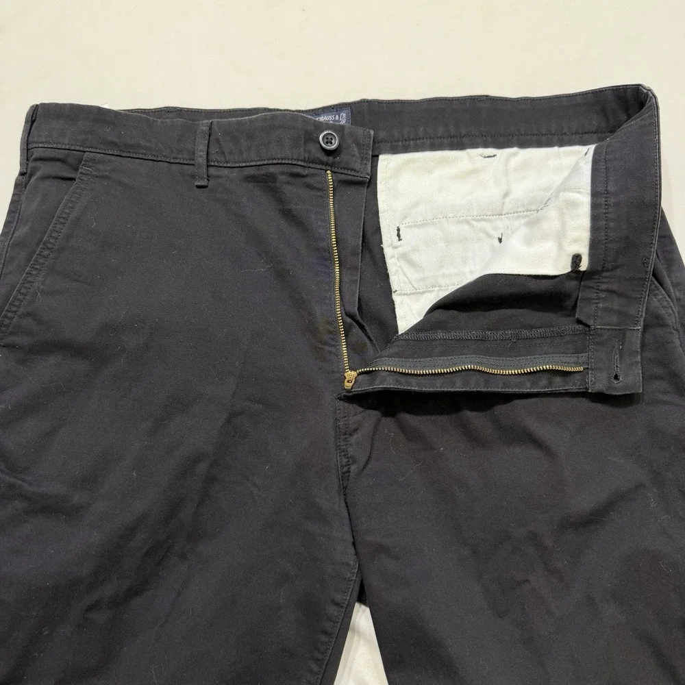Levi Strauss Black Chino Pants Mens Stretch‎ Straight Casual Work